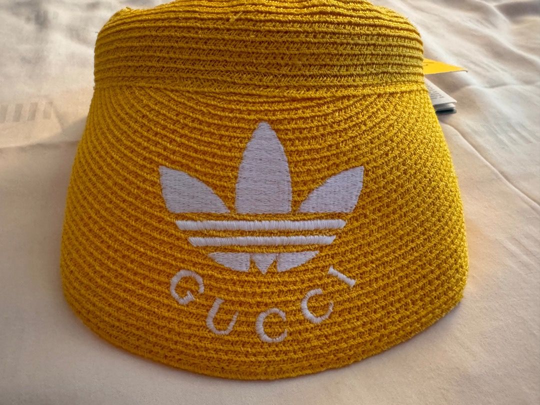 Authentic GUCCI & ADIDAS Collaboration Sun visor (Category: Activewear) located in Manila. Submitted by jun.cotoco (Listing ID 1372468839, Image 1). Description: For Sale Brand New and Authentic Original Sun Visor This is currently out of stock already in Gucci shops worldwide. Meet up in Robinsons Magnolia or nearby areas.