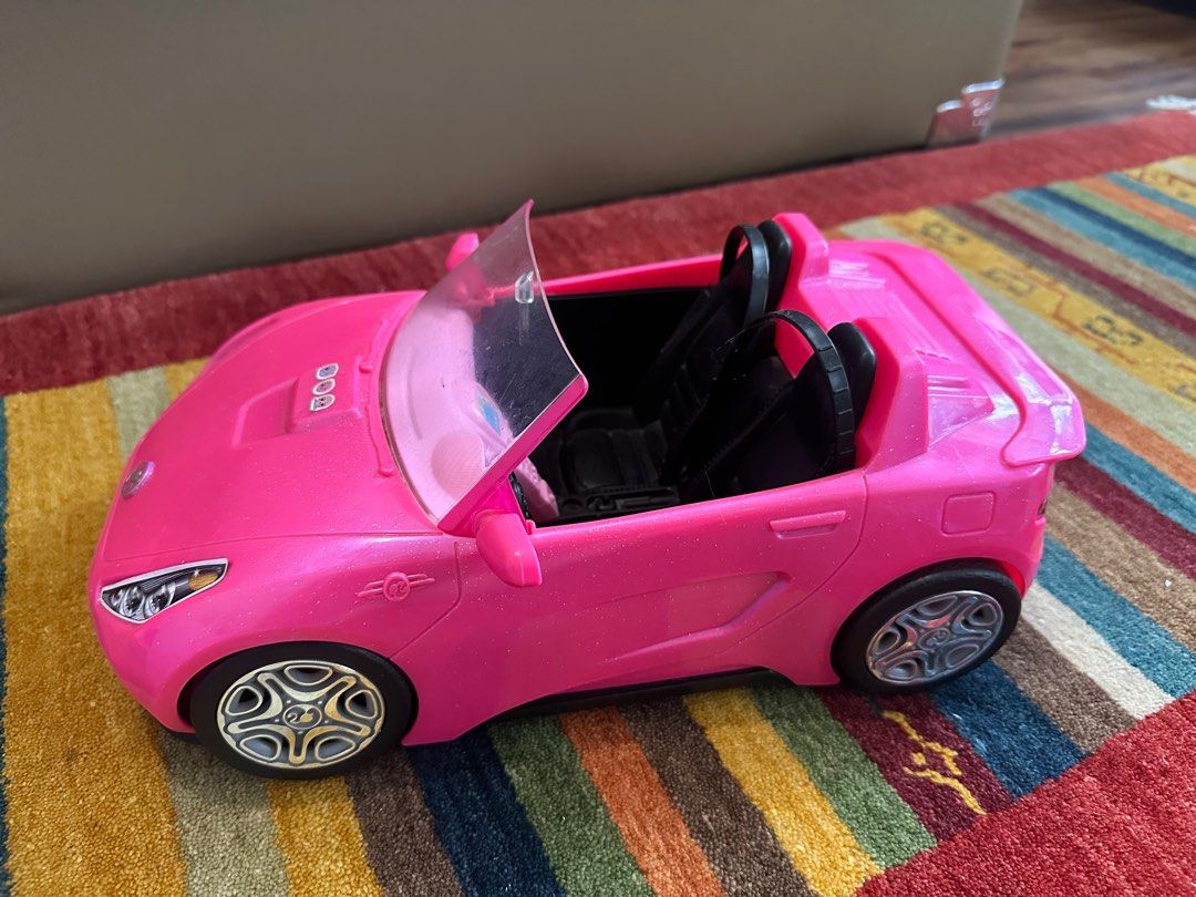 Baby Car Pink Barbie Free Shipping! Barbie Convertible Toy Car