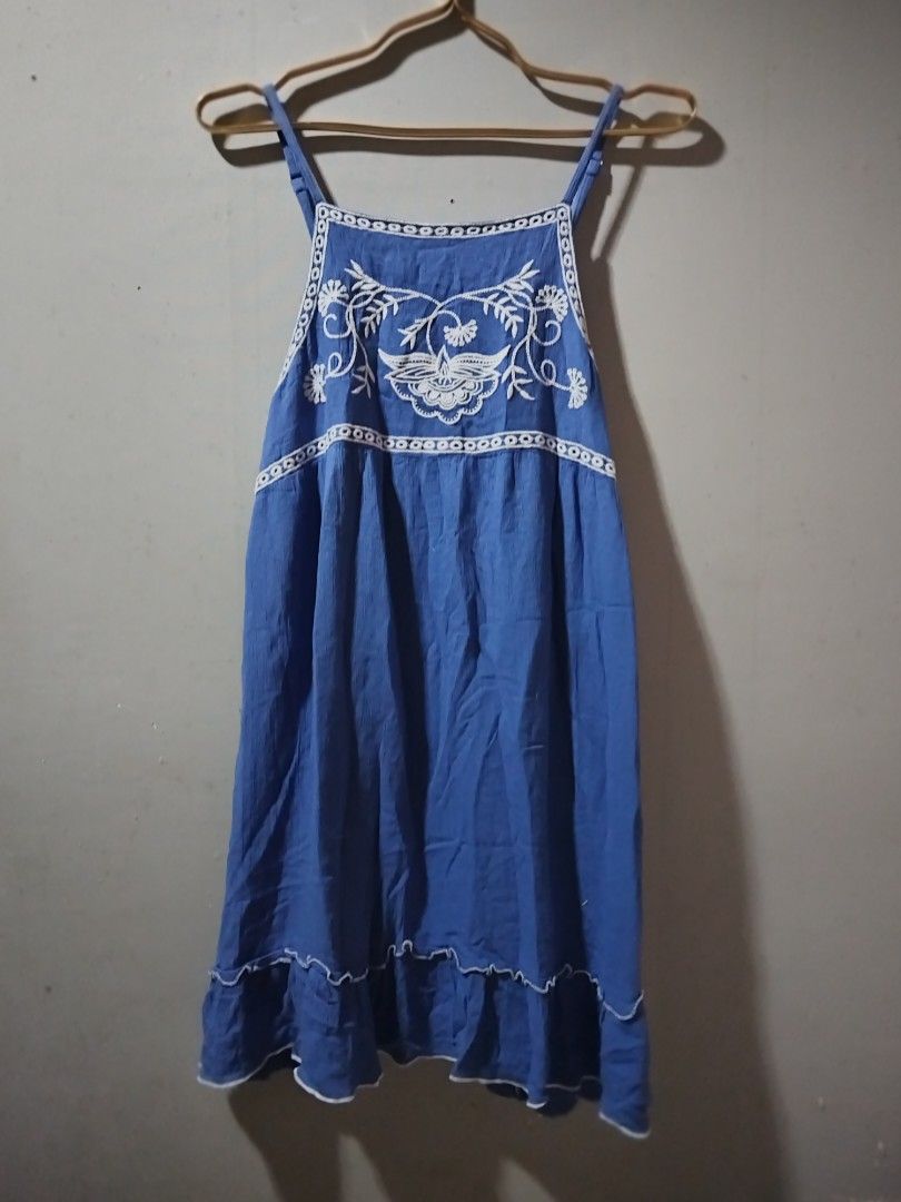 Blue mini dress boho Coachella Dress (Category: Dresses) located in Calamba. Submitted by mimabuy (Listing ID 1372449430, Image 1). Description: size: medium to large no flaws.