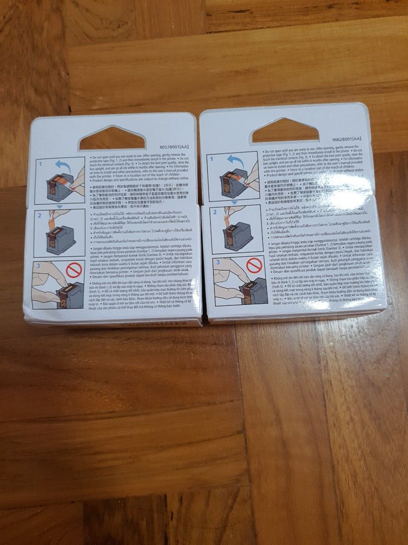 Canon printer ink (black 47)&(coloured 56) (Category: Printers, Scanners & Copiers) located in Singapore. Submitted by kitty_movingout (Listing ID 1372285548, Image 2). Description: genuine canon printer ink Can be used for these printer: E3170/E3370/E3470/E400/E410/E460/E470/E480/E4270/E4570 -Black 47 ($15) - Coloured 57 ($25) Buy both for $40 including free postal service. Buy individual no postal service.