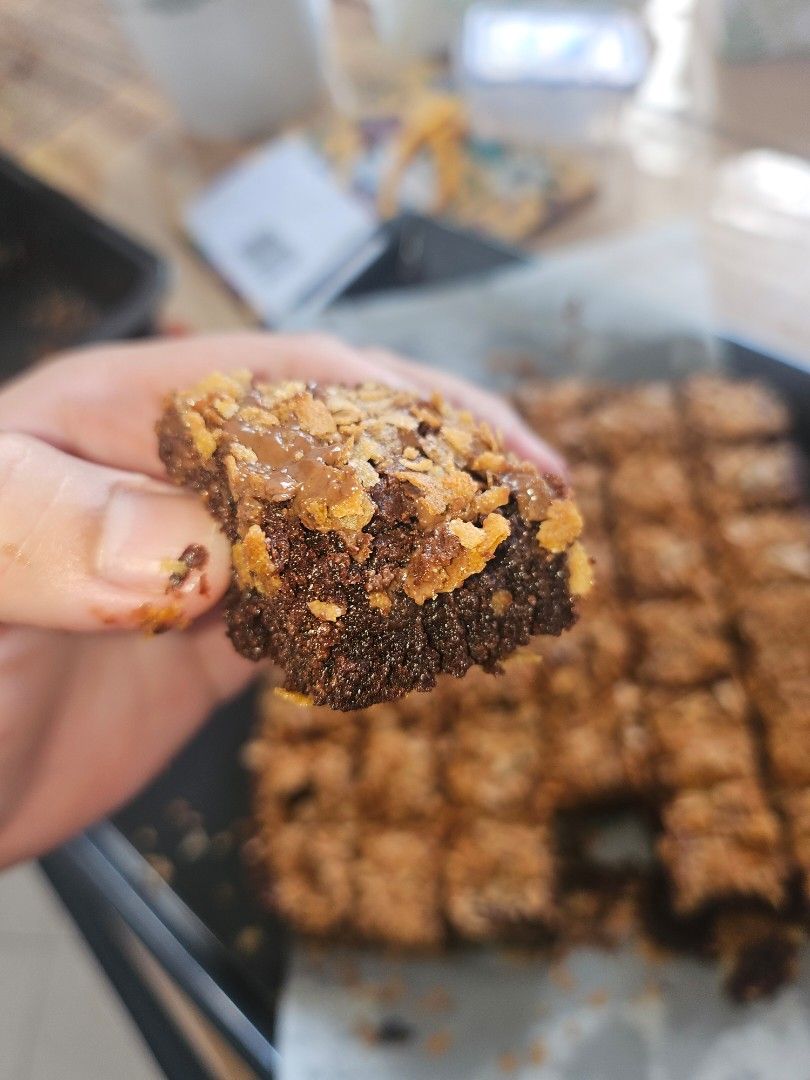 Chewy Fudgy Feuilletine Nutella Brownie, Food Drinks, Homemade
