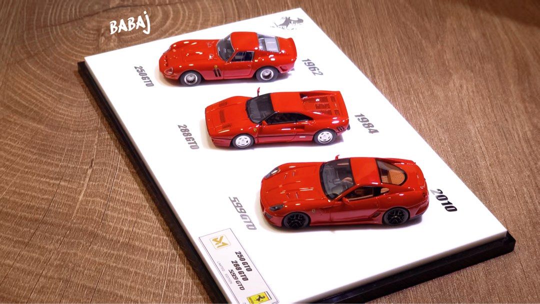 DMY DMH 1:64 Ferrari 250+288+599 GTO set Resin Model, 興趣及遊戲