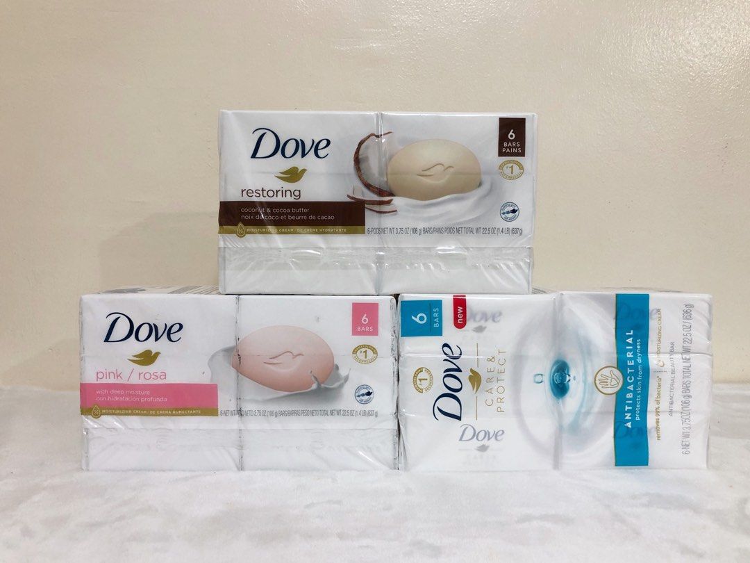 Dove Soap Bar from 🇺🇸 (Category: Bath) located in Mandaluyong City. Submitted by Thriftdiva (Listing ID 1372394297, Image 1). Description: ✨Original Bought in California USA🗽🇺🇸 ✨PH Onhand 💯% money back guarantee if proven fake. 💯% Good Quality 💯% Brand New ‼️ NO RETURN/ REFUND 🚛 JNT/ LALAMOVE 💸 GCASH.