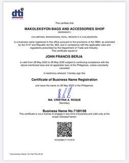 DTI Registered Online Business Collection item 1