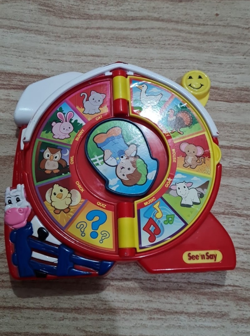FISHER PRICE MATTEL VINTAGE 2003 SEE N SAY FARM ANIMALS BUKAN VTECH 