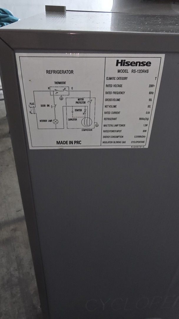 Hisense 3.2 Cu. Ft Refrigerator (Category: Refrigerators and Freezers) located in Manila. Submitted by princesssugarrush (Listing ID 1372275747, Image 3). Description: Hisense Refrigerator RS-12DR4S 3.2 cu.ft rfs: decluttering.