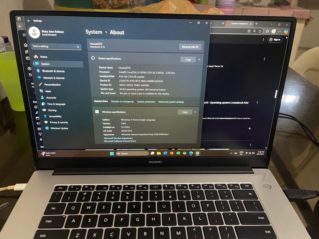 Huawei d15 (Category: Laptops & Notebooks) located in Manila. Submitted by harfer0508 (Listing ID 1372399929, Image 1). Description: Huawei d15 Core i3 10th gen Not using anymore.