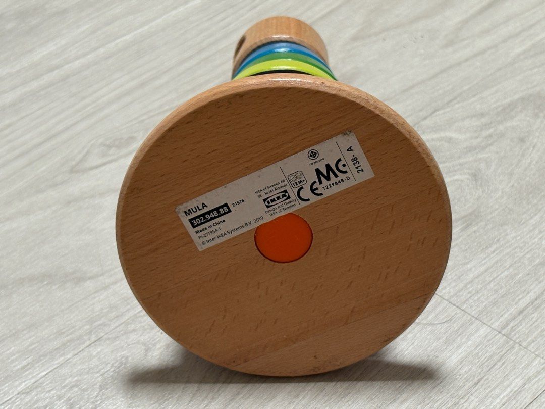 由 lin80524 (刊登 ID 1372336461，圖片 2) 提交，位於 新北市 (New Taipei) 的 IKEA 實木疊疊樂 (類別：嬰兒玩具)，說明：訓練寶寶手眼協調。