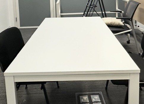 Dining Table (Category: Tables & Sets) located in Singapore. Submitted by sfapple (Listing ID 1371873790, Image 2). Description: VIHALS TABLE 125cm x 74cm Light Grey colour vinyl surface .