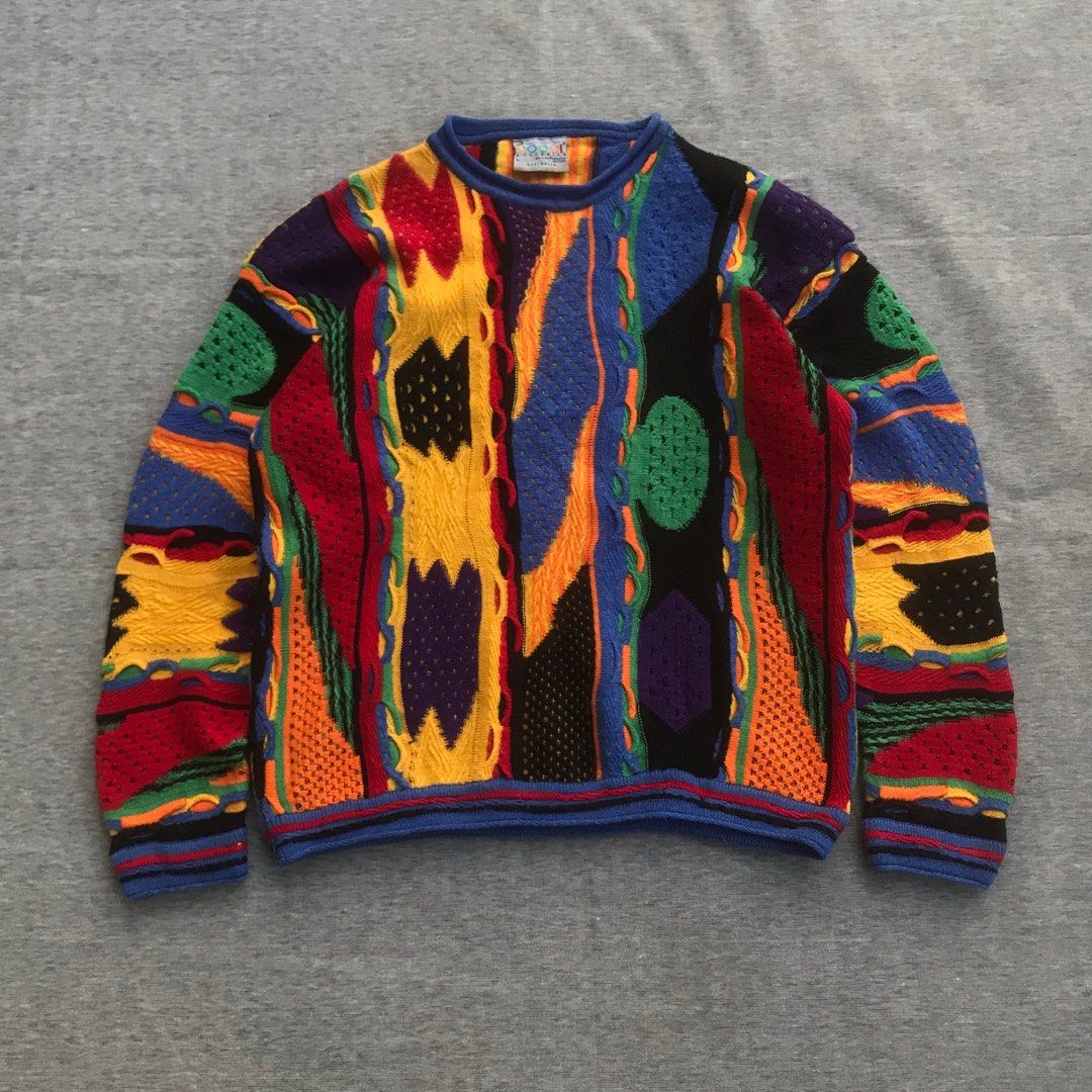 Knitwear coogi 3d pattern original ukuran L, Barang Mewah, Pakaian di ...
