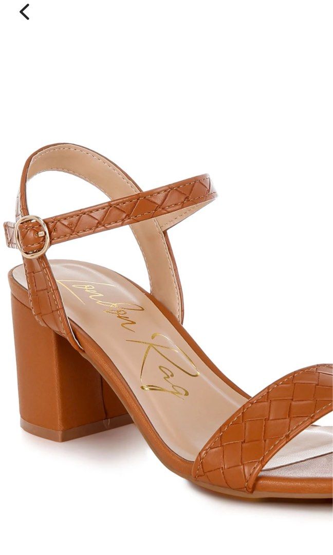 London Rag tan block heels (Category: Heels) located in Pasay City. Submitted by questionmart (Listing ID 1372334987, Image 2). Description: Used thrice No more box Retails at P3k.