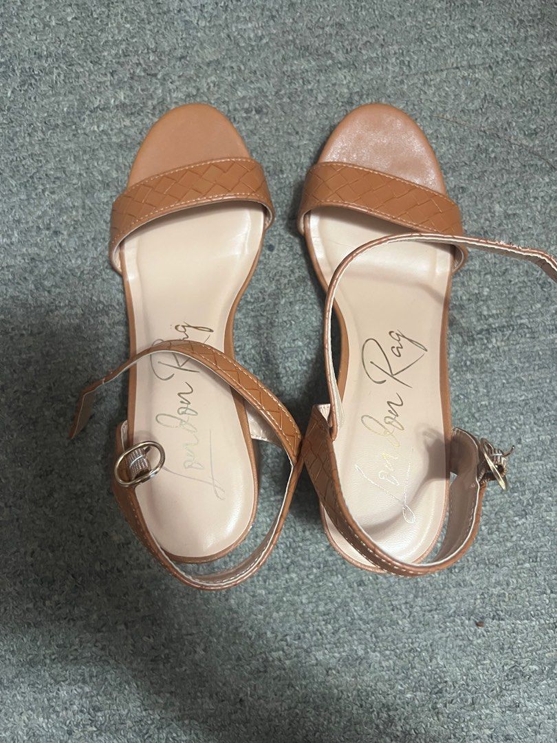 London Rag tan block heels (Category: Heels) located in Pasay City. Submitted by questionmart (Listing ID 1372334987, Image 3). Description: Used thrice No more box Retails at P3k.