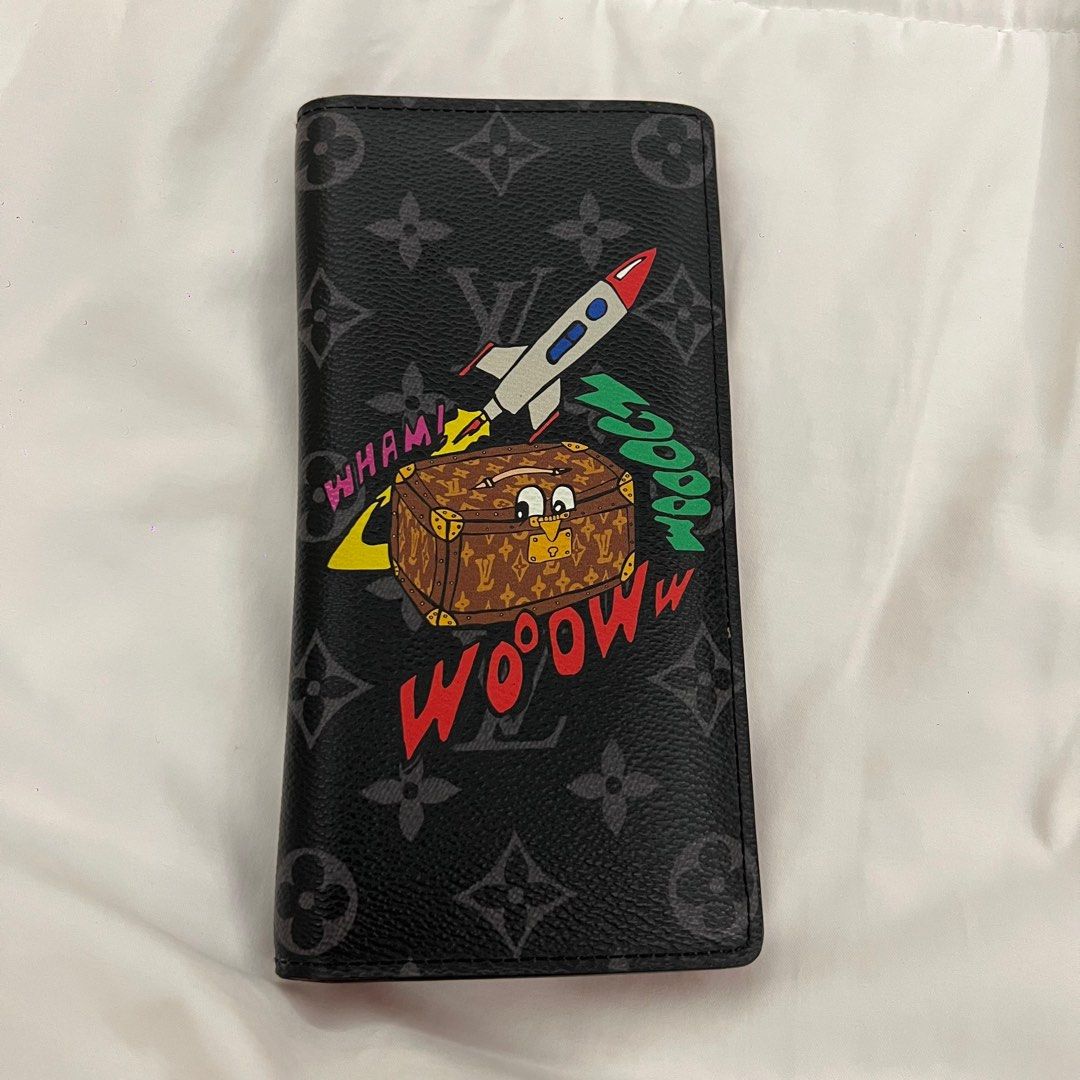 Louis Vuitton Monogram Eclipse Space Age Brazza Wallet *Free Shipping (Category: Luxury Bags & Wallets) located in General Santos City (Dadiangas). Submitted by prelovedbyshash (Listing ID 1372289409, Image 1). Description: Authentic 💯 Size Base length: 2.75 in Height: 7.5 in Width: 1 in Bought this around ₱ 58,000 Condition 9/10, no issue Comes with box & dust bag, no receipt.