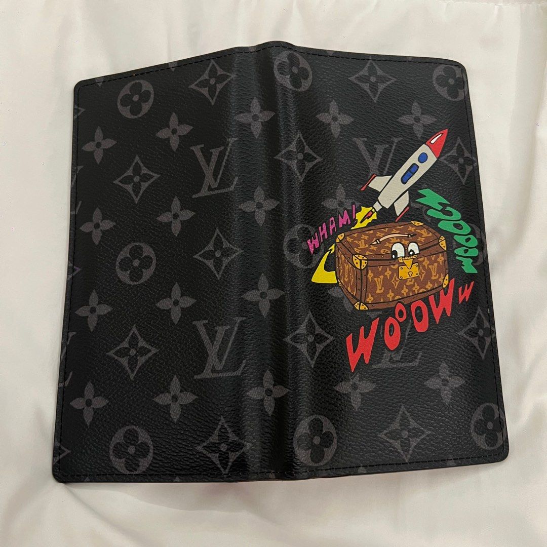 Louis Vuitton Monogram Eclipse Space Age Brazza Wallet *Free Shipping (Category: Luxury Bags & Wallets) located in General Santos City (Dadiangas). Submitted by prelovedbyshash (Listing ID 1372289409, Image 2). Description: Authentic 💯 Size Base length: 2.75 in Height: 7.5 in Width: 1 in Bought this around ₱ 58,000 Condition 9/10, no issue Comes with box & dust bag, no receipt.