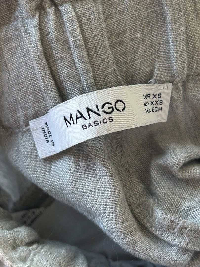 Mango Basics Gray Linen Trousers (Category: Other Bottoms) located in Pasig City. Submitted by choomchoom (Listing ID 1372358816, Image 2). Description: 🪷 only used once 🪷 rfs: not my style & decluttering 🪷 size: EUR XS / US XXS 🪷 shipping from pasig/qc 🪷 no returns/refunds for purchased items .
