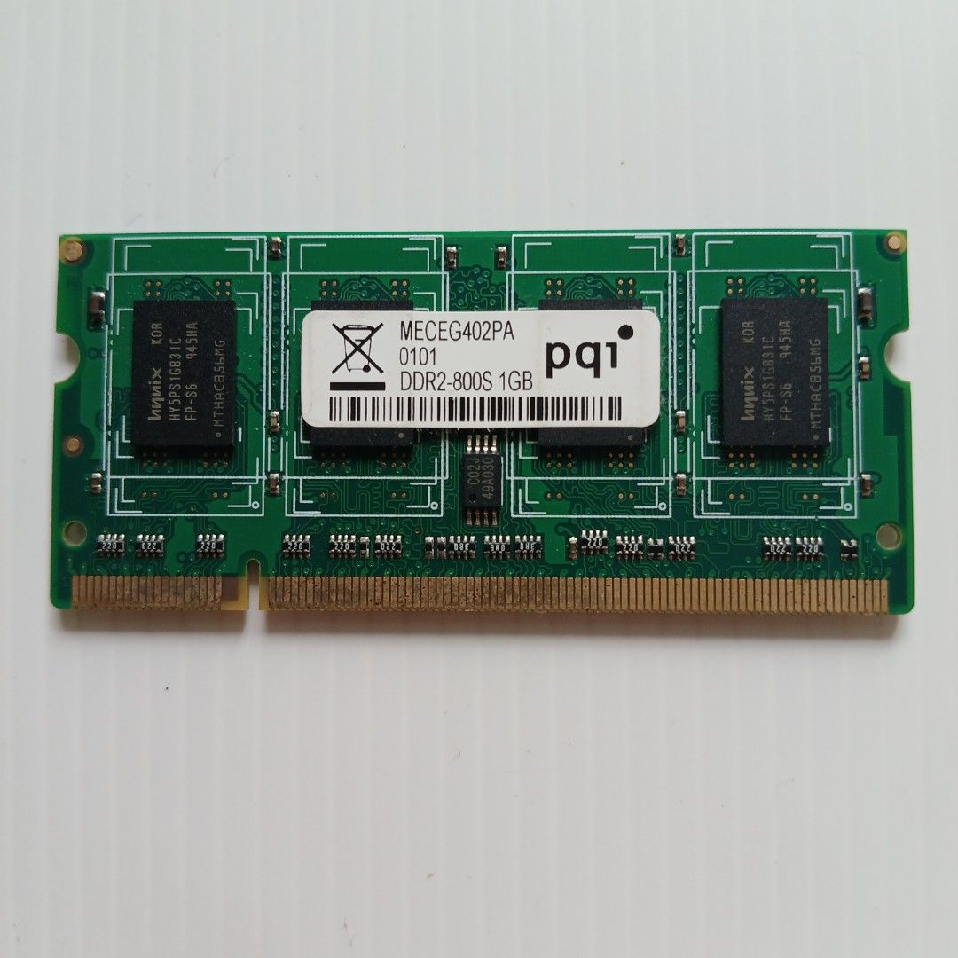 Memory RAM Laptop MECEG402PA0101 DDR2-800S 1GB, Elektronik, Bagian