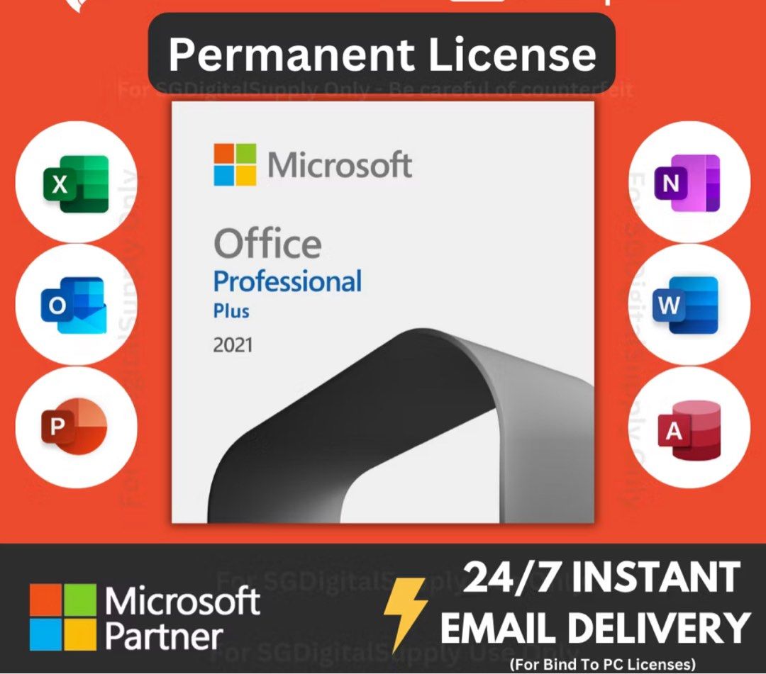 Microsoft Office Pro Plus 2021 | Permanent License | 1 PC | Windows 10/ ...