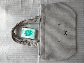 Miffy. Handbag handbag handbag. Corduroy cloth. Gray gray. Approx. 30 x 20 x 11 cm. Brand new without tag. Tissue for scale630004142234901129