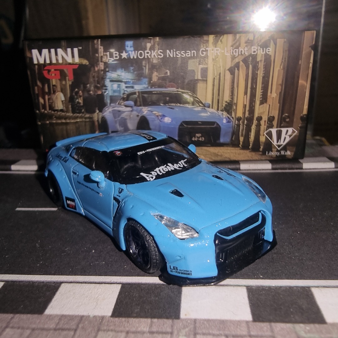Mini GT 184 LB Works Nissan GTR Light Blue R35 35GT, Hobbies & Toys ...