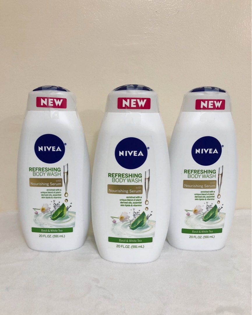 Nivea Basil & White Tea Bodywash from 🇺🇸 (Category: Body Care) located in Mandaluyong City. Submitted by Thriftdiva (Listing ID 1372388903, Image 1). Description: ✨Original Bought in California USA🗽🇺🇸 ✨PH Onhand 💯% money back guarantee if proven fake. 💯% Good Quality 💯% Brand New ‼️ NO RETURN/ REFUND 🚛 JNT/ LALAMOVE 💸 GCASH -591ML -Basil & White Tea.