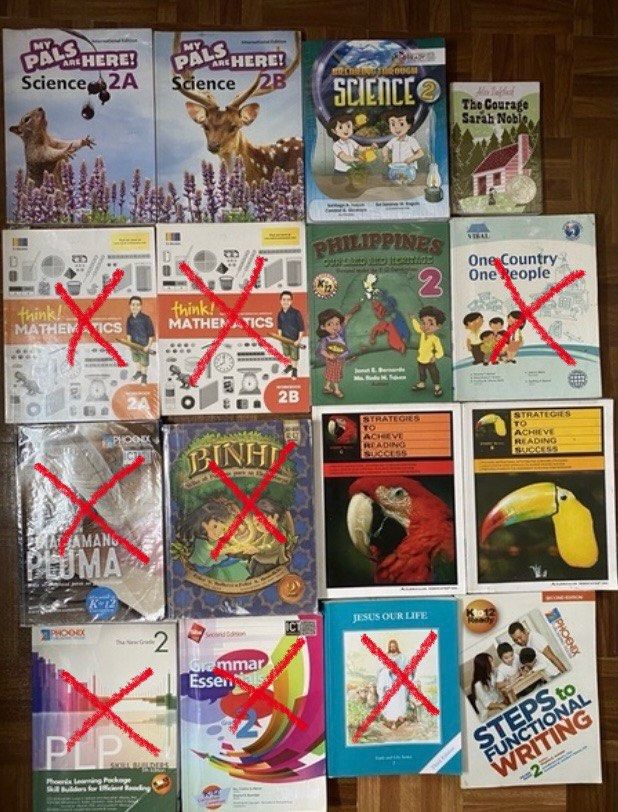PLRELOVED GRADE 2 Books (Category: Textbooks) located in Antipolo. Submitted by lorieqt (Listing ID 1372355359, Image 1). Description: PRELOVED GRADE 2 BOOKS WELL USED ‼️Most books with pencil answers, colors and ballpen check marks / good for reference‼️ Steps to Functional Writing 2 - 300 MY PAL Scince 1A - 300 MY PAL Scince 2A - 300 SCIENCE 2 (BTS) - 300 POLAH 2 - 300 STARS B - 200 STARS C - 200 The Courage of Sarah Noble - 100 .