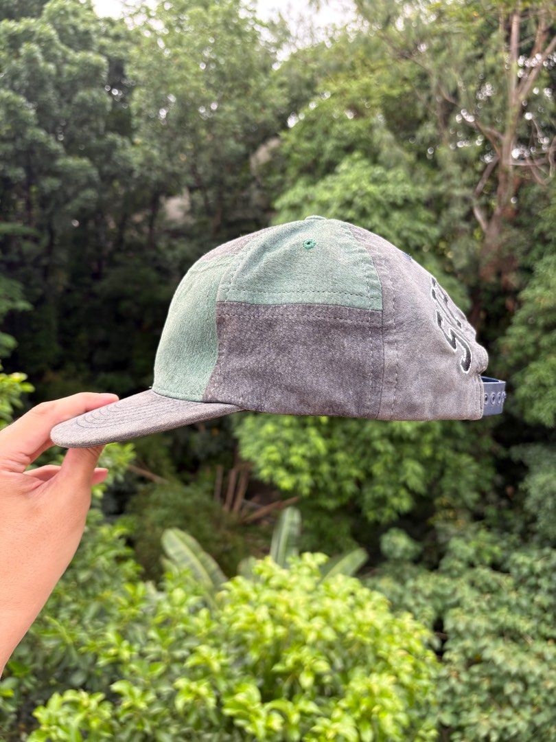 SUPREME FW2012 snapback // Rare Vintage (Category: Caps & Hats) located in Quezon City. Submitted by sssourceee (Listing ID 1372463188, Image 3). Description: 🔥Rare Vintage🔥 SUPREME FW2012 snapback hat ✨ Patchwork Stitched Suede ✨ Blue & Green Colorway ✨Embroidered Supreme Back Arc Logo ✨With Tags ✨ Bought from Supreme Lafayette NYC ✨Aged nicely. A little dusty from storage but can easily be cleaned. ✨Made in the USA .