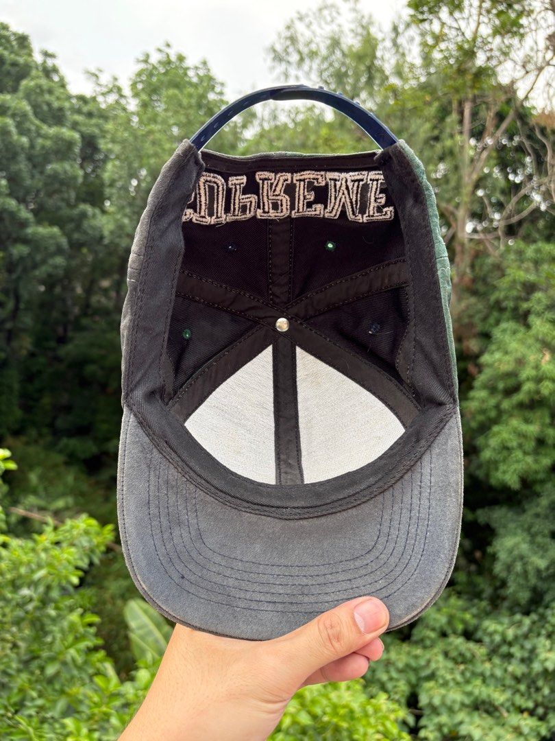 SUPREME FW2012 snapback // Rare Vintage (Category: Caps & Hats) located in Quezon City. Submitted by sssourceee (Listing ID 1372463188, Image 2). Description: 🔥Rare Vintage🔥 SUPREME FW2012 snapback hat ✨ Patchwork Stitched Suede ✨ Blue & Green Colorway ✨Embroidered Supreme Back Arc Logo ✨With Tags ✨ Bought from Supreme Lafayette NYC ✨Aged nicely. A little dusty from storage but can easily be cleaned. ✨Made in the USA .