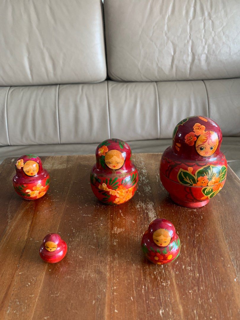 Russian Stackable Dolls (Category: Vintage Collectibles) located in Singapore. Submitted by gimago (Listing ID 1372339168, Image 1). Description: I have 2 sets bought from Russia. Looking for new owner who appreciates these fine arts. Price is per set. Take both for a special offer..
