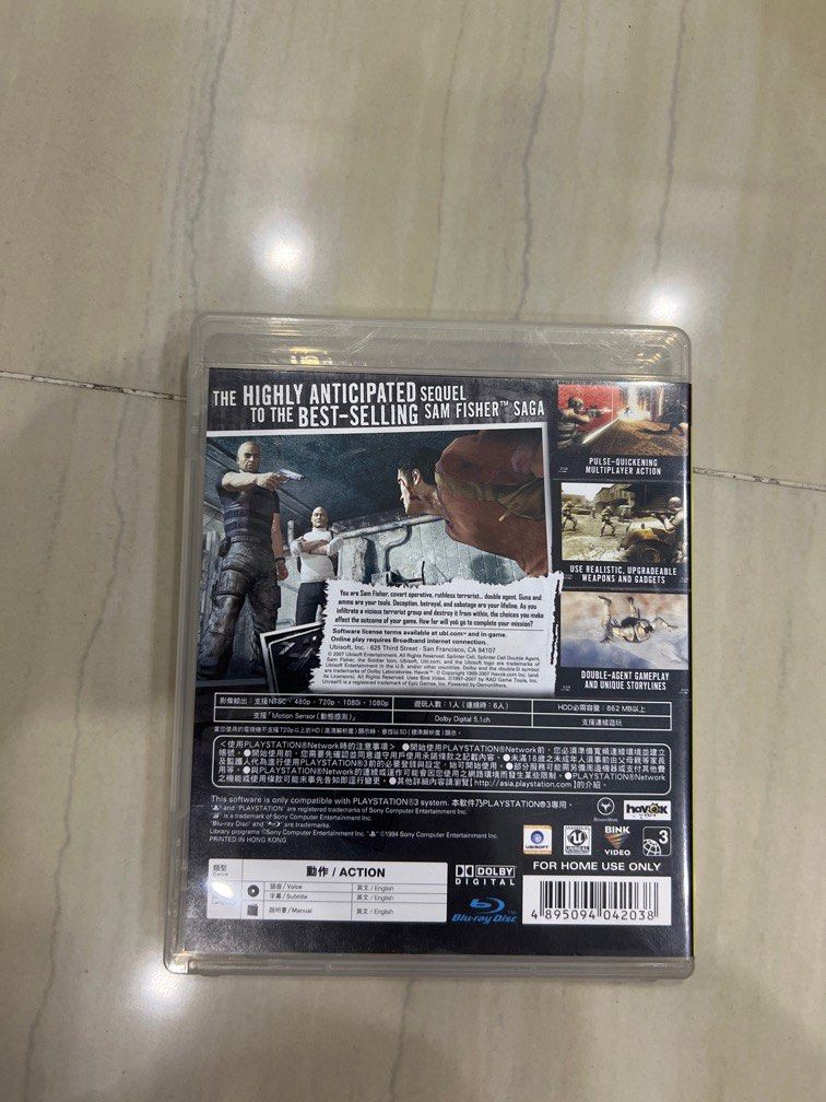 Splinter Cell (Category: PlayStation) located in Singapore. Submitted by lemonieys (Listing ID 1372438353, Image 2). Description: Don’t own a PS3 anymore, one of the best selling games in the community :-) .
