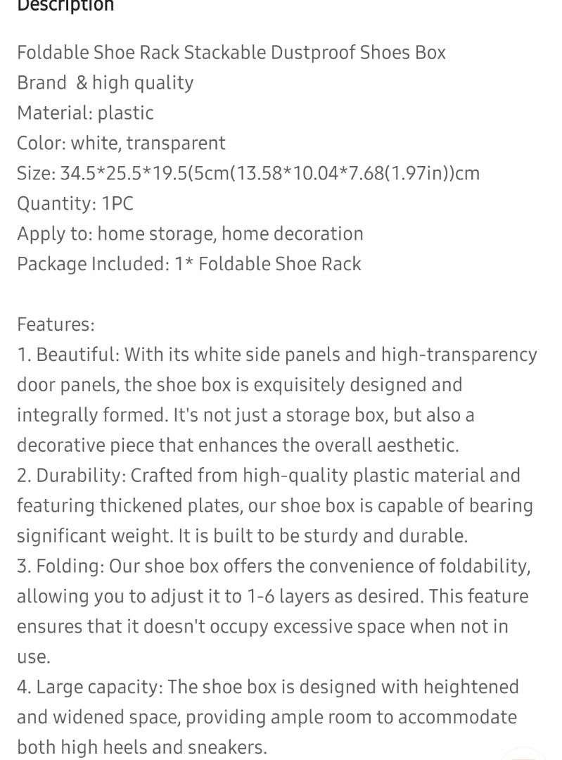Stackable Shoes Rack (Category: Shelves, Cabinets & Racks) located in Singapore. Submitted by rambosoon (Listing ID 1372423377, Image 2). Description: New stackable shoe rack for sale, bought too many and have a balance of 3 sets for sale at $20 each.