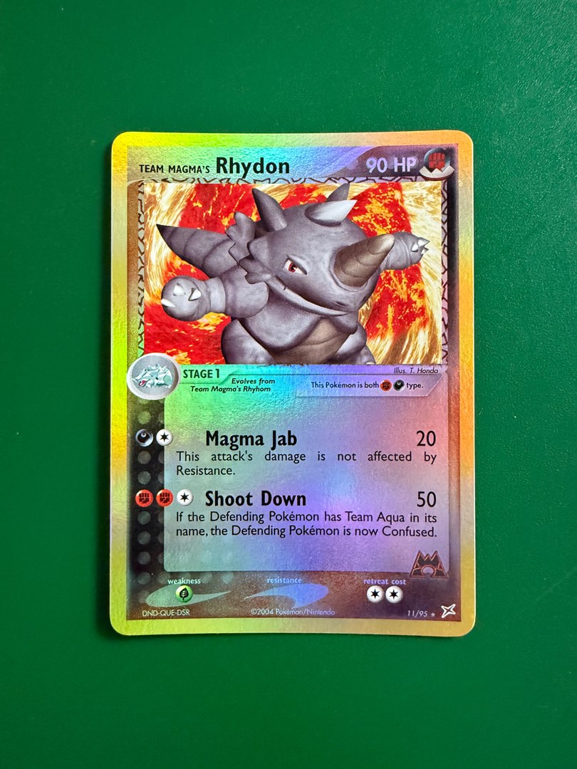 Team Magma's Rhydon - 11/95 - Holo Rare Reverse Holo, Hobbies & Toys, Toys & Games on Carousell Team Magma's Rhydon - 11/95 - Holo Rare Reverse Holo, Hobbies & Toys, Toys & Games on Carousell