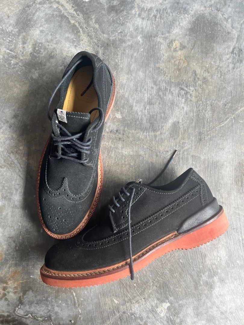 Visvim 2010 patrician wt folk black 9.5, Fesyen Pria, Sepatu
