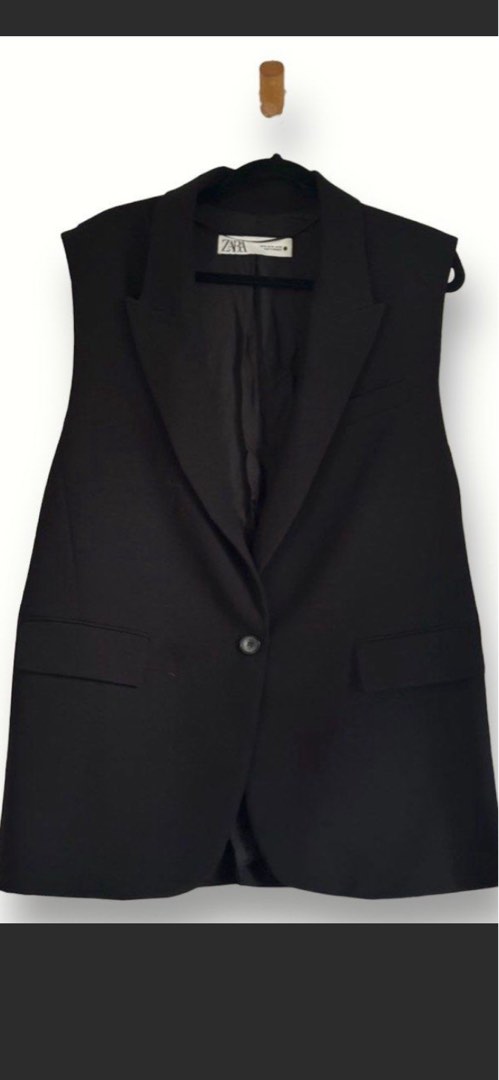 Zahira Vest Top - Black