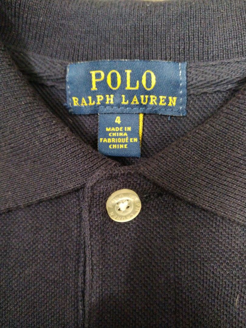 由 joeliao1114 (刊登 ID 1373999141，圖片 3) 提交，位於 台中市 (Taichung) 的 童4 POLO RALPH LAUREN 純棉 Polo衫 (類別：嬰兒及兒童流行時尚)，說明：童4 肩寬28 胸圍32 衣長42 3-4歲 可穿。