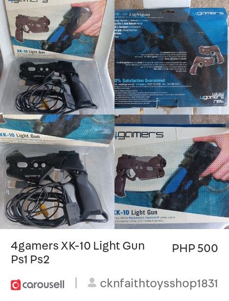4gamers Ps1 Ps2 Light Gun Controller (Category: Controllers) located in San Fernando. Submitted by cknfaithtoysshop1831 (Listing ID 1374086303, Image 1). Description: no test.