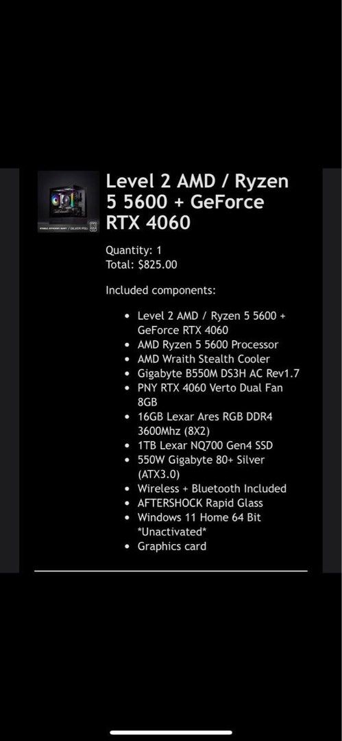 Aftershock PC set up63207314598913112