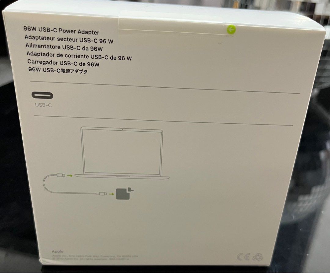 Apple 96W USB-C Power Adapter (Category: Cables & Adaptors) located in Singapore. Submitted by ashu.sg (Listing ID 1374086309, Image 1). Description: Sealed pack, never opened and original apple packing..