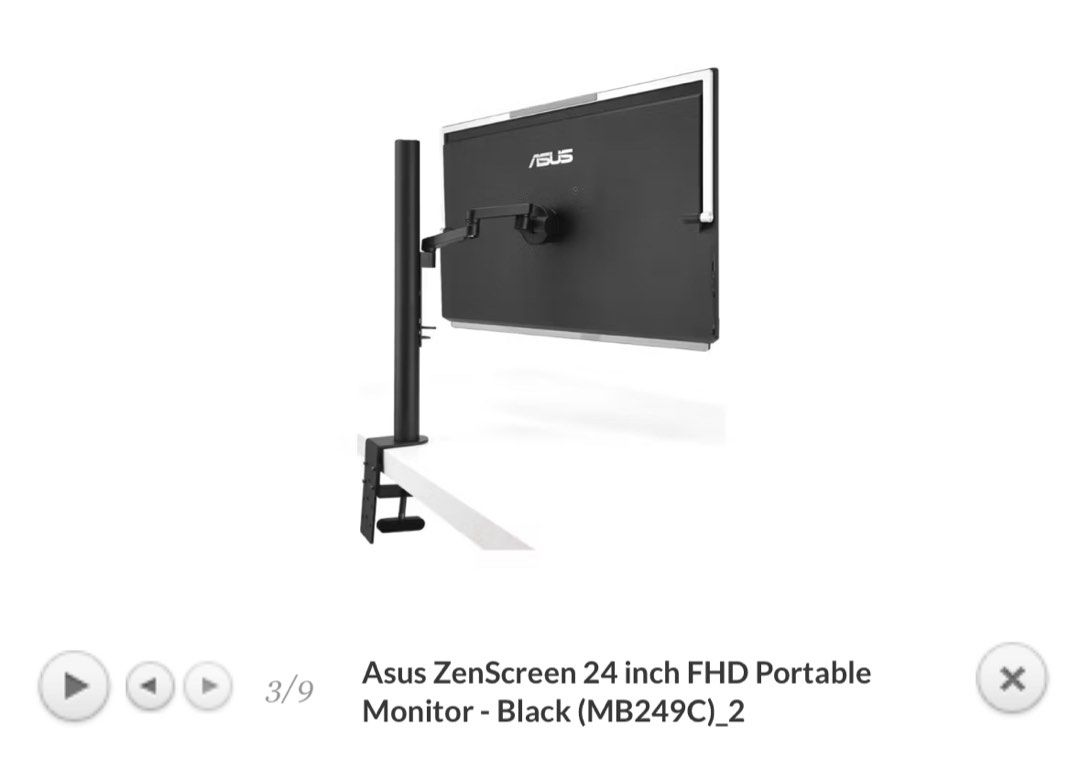 Asus ZenScreen 24 inch FHD Portable Monitor - Black (MB249C)63202119850370111