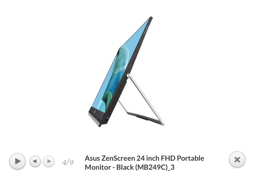 Asus ZenScreen 24 inch FHD Portable Monitor - Black (MB249C)63202119850370113