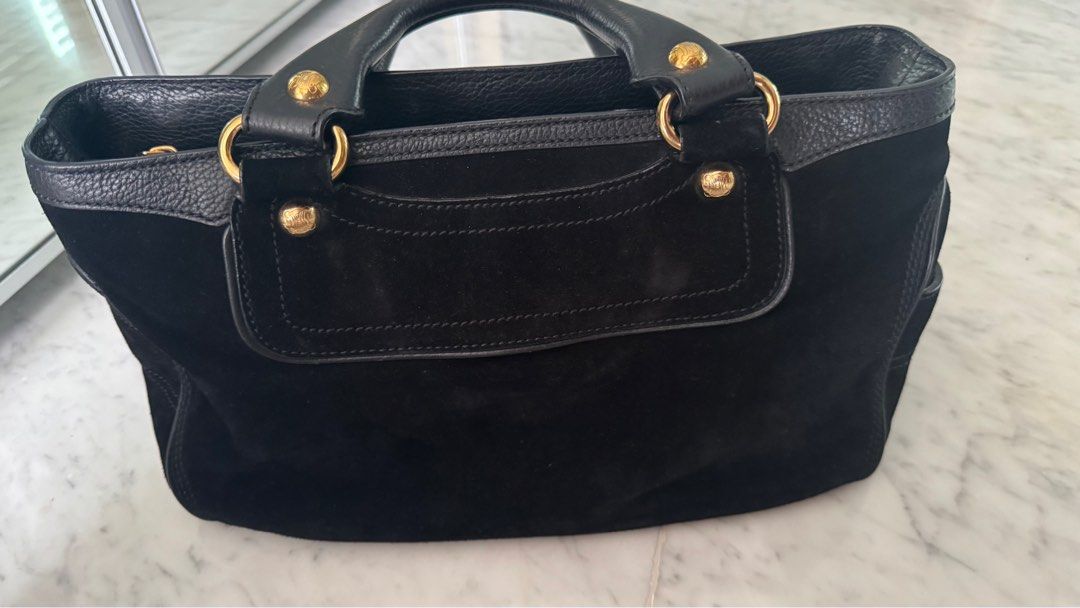 Authentic Celine Suede Handbag (Vintage) (Category: Bags & Wallets) located in Singapore. Submitted by lovershoe23 (Listing ID 1374017929, Image 3). Description: Vintage bag, available with authentic card. .