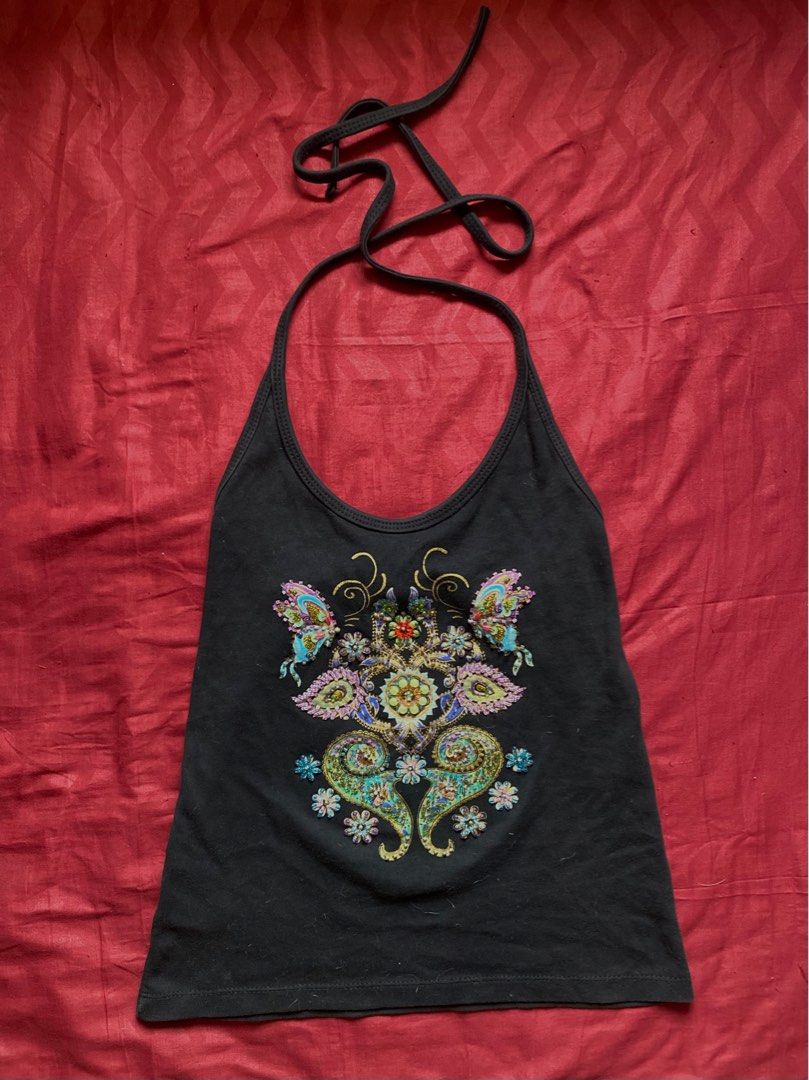 Beaded Black Halter Top (Category: Others Tops) located in Bacolod City. Submitted by found.objects (Listing ID 1374007041, Image 1). Description: Stretchy:) +70 shipping fee from Bacolod.