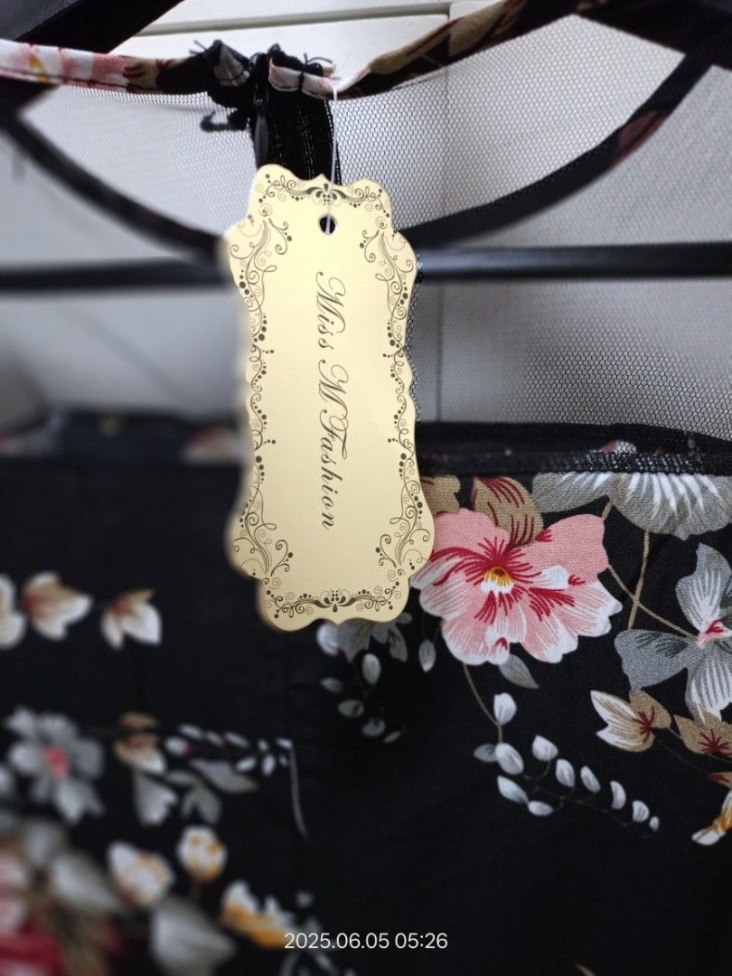 Black Floral Jumpsuit Plus+ (Category: Jumpsuits) located in Pasig City. Submitted by journashop (Listing ID 1374056944, Image 3). Description: Brand New With Tag Still Attached Soft Material With Belt Semi Spandex Fits 2XL Meas " INCHES " Neck 10 " Shoulder 18 " Bust 20 " Waist 18 " Hips 20 " Length 52 1/2 " MOP : GCASH or PayMaya.