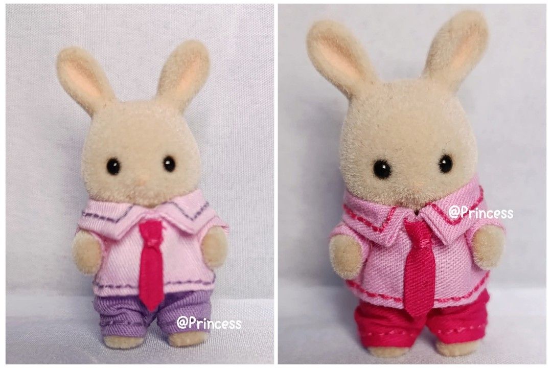 Custom Uniform Set for SF Toddlers (Category: Babies & Kids Fashion) located in Rizal. Submitted by _princess_szarah_ (Listing ID 1373957911, Image 1). Description: ‼️CLOTHES ONLY. CRITTER NOT INCLUDED ‼️ - made-to-order clothes - handstitched clothes - fit for toddler sized sylvanian - can choose the color of fabric ❌ NO RUSH SHIPPING ❌ NO COD 🌻Loc: Angono Rizal 🌻MOP: gcash / rcbc 🌻MOD: J&T express / LBC.