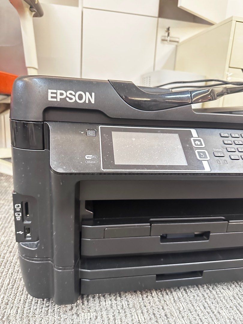 Epson L1455 Printer (Category: Printers, Scanners & Copiers) located in Caloocan City. Submitted by abiiii_ (Listing ID 1374107864, Image 1). Description: Epson L1455 A3 Wi-Fi Duplex All-in-One Ink Tank Colored Printer (Print, Scan, Copy, Fax with ADF).