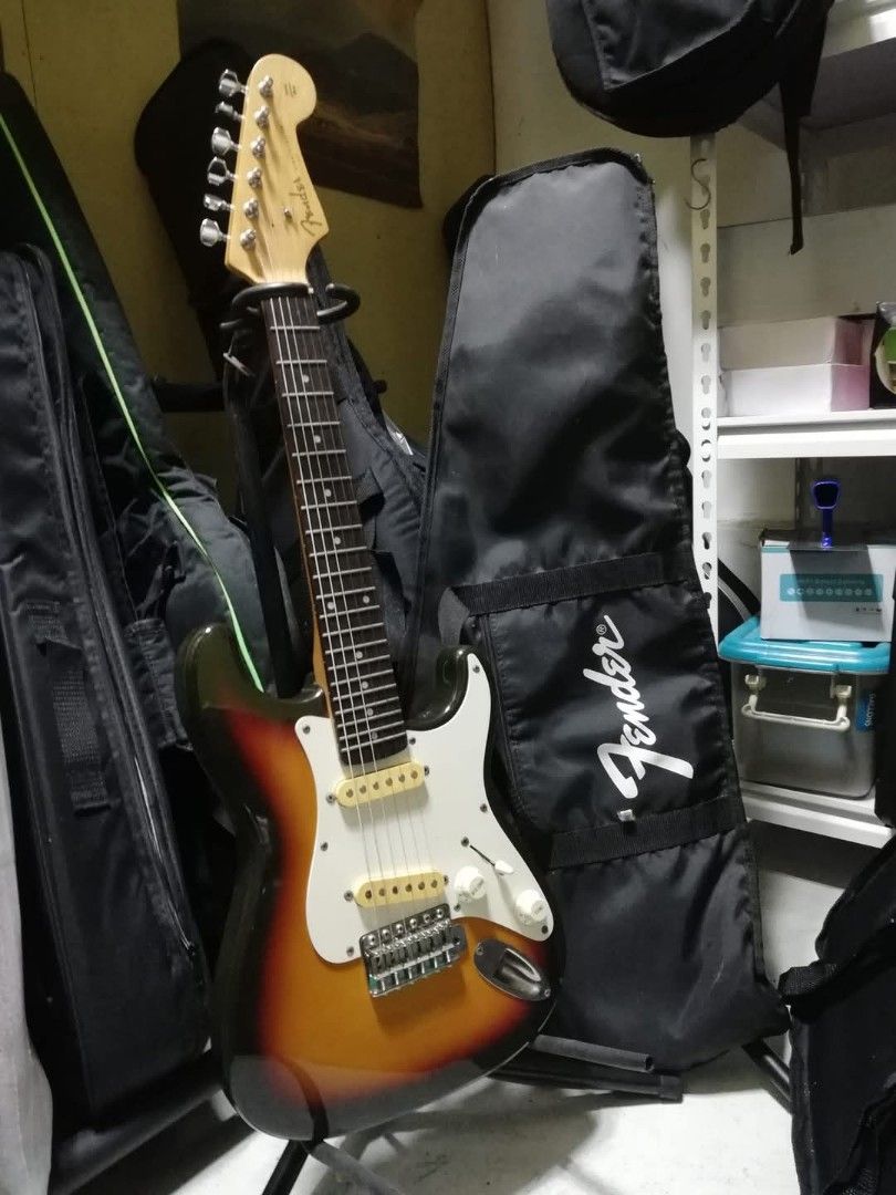 Fender Mini Stratocaster MIJ (Category: Musical Instruments) located in Baguio. Submitted by kikay_moto (Listing ID 1374097078, Image 1). Description: Rare Item Collectible Fender Mini Stratocaster Made in Japan With Original Fender Mini bag Baguio City area Shipping Nationwide.
