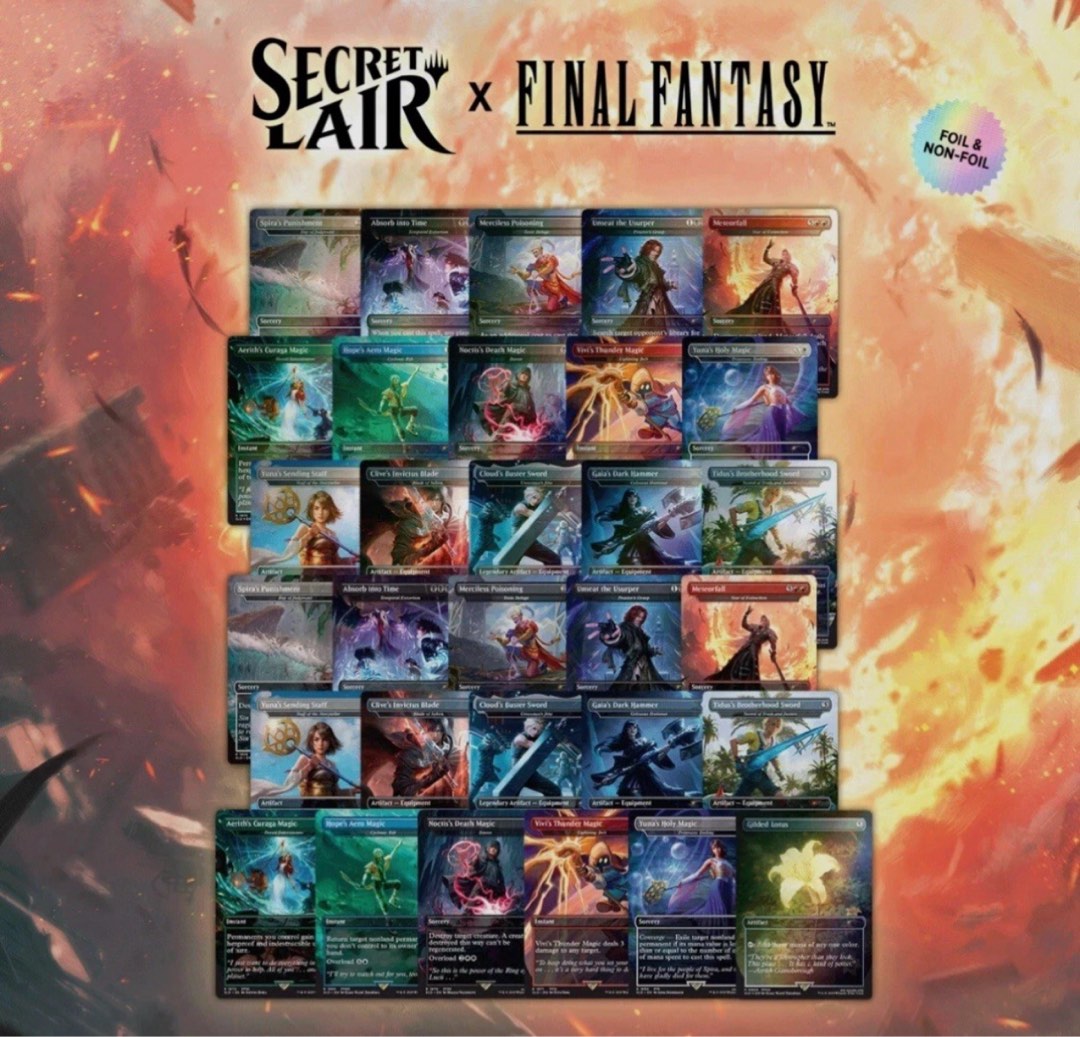 Final fantasy MTG Secret Lair bundle (with Foil Gilded Lotus