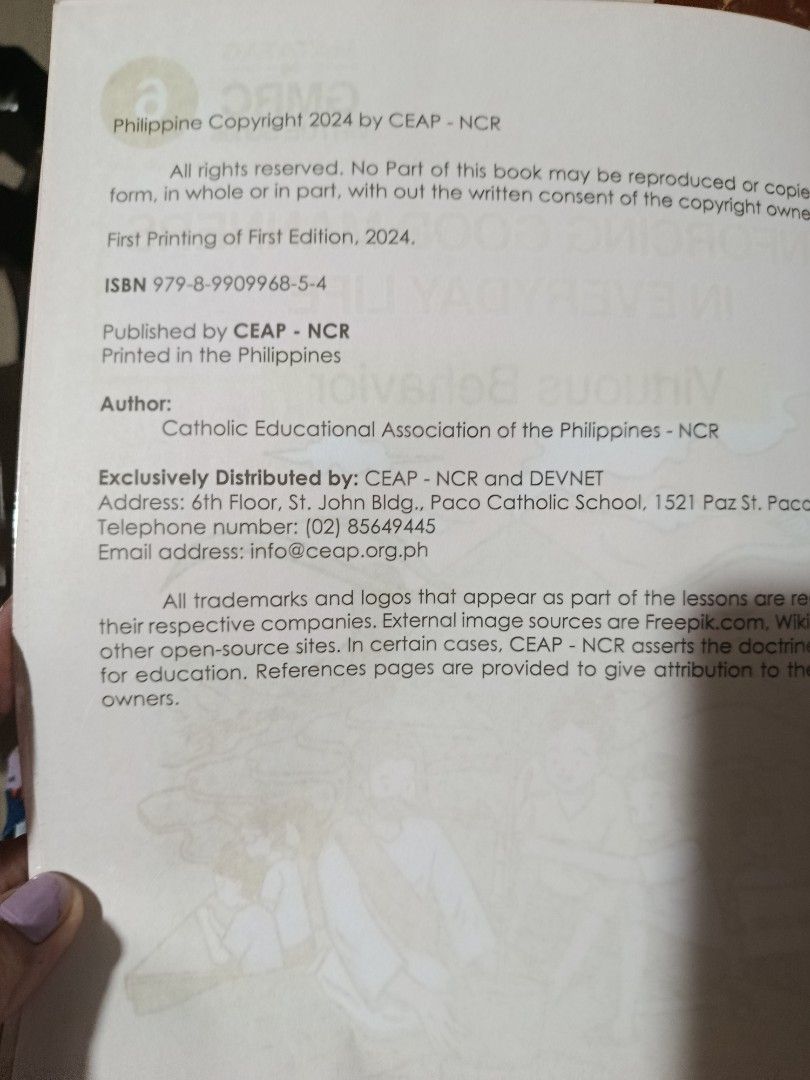 grade 6 book CL (Category: Textbooks) located in Caloocan City. Submitted by buymeshoppeonline (Listing ID 1374013902, Image 2). Description: used last year few writings only 3 pages shipping c/o buyer.
