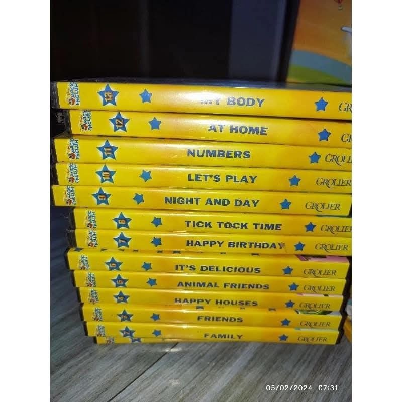Grolier Magic English Interactive Book+ Dvd (Category: Children's Books) located in Mangaldan. Submitted by pdps.88 (Listing ID 1374031247, Image 2). Description: sold per set book+dvd choose from 1-12 P550/set If you buy all the set Give ko for a lower price.