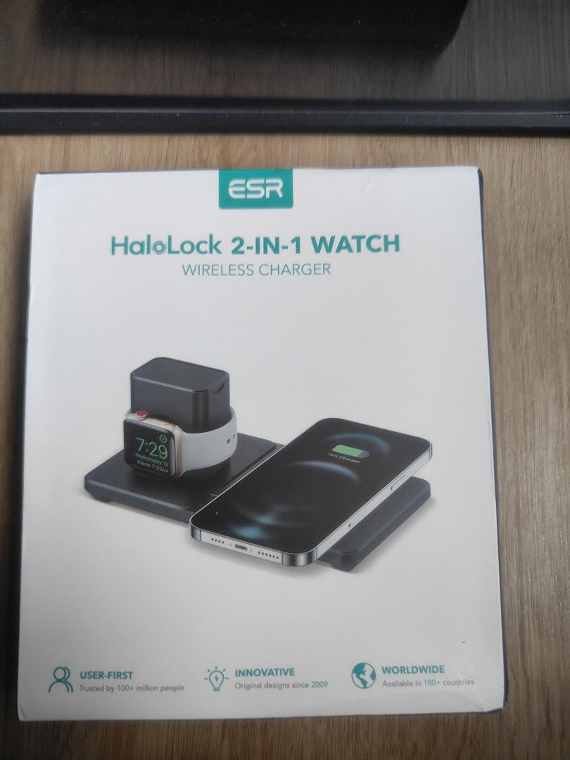 HaloLock (Category: Chargers & Cables) located in Singapore. Submitted by hawalele (Listing ID 1374045623, Image 3). Description: Selling ESR HaloLock 2-1 Watch wireless charger. Suitable for Iphone..