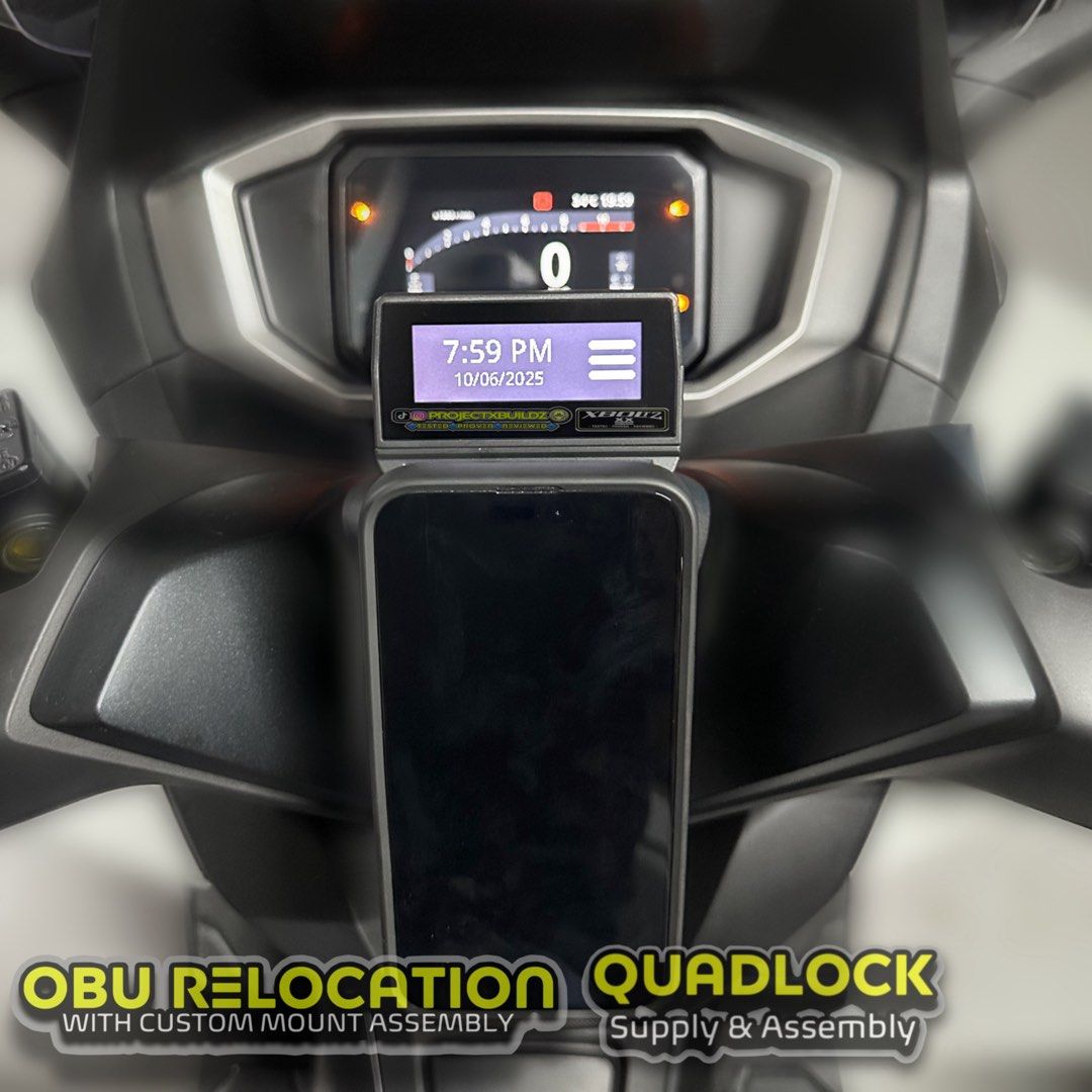 Honda Forza Yamaha Xmax Obu Relocation Quadlock Assembly